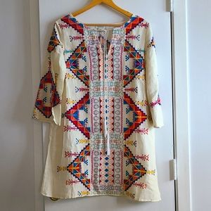 Sundance Beaded Linen Cotton Cover Up